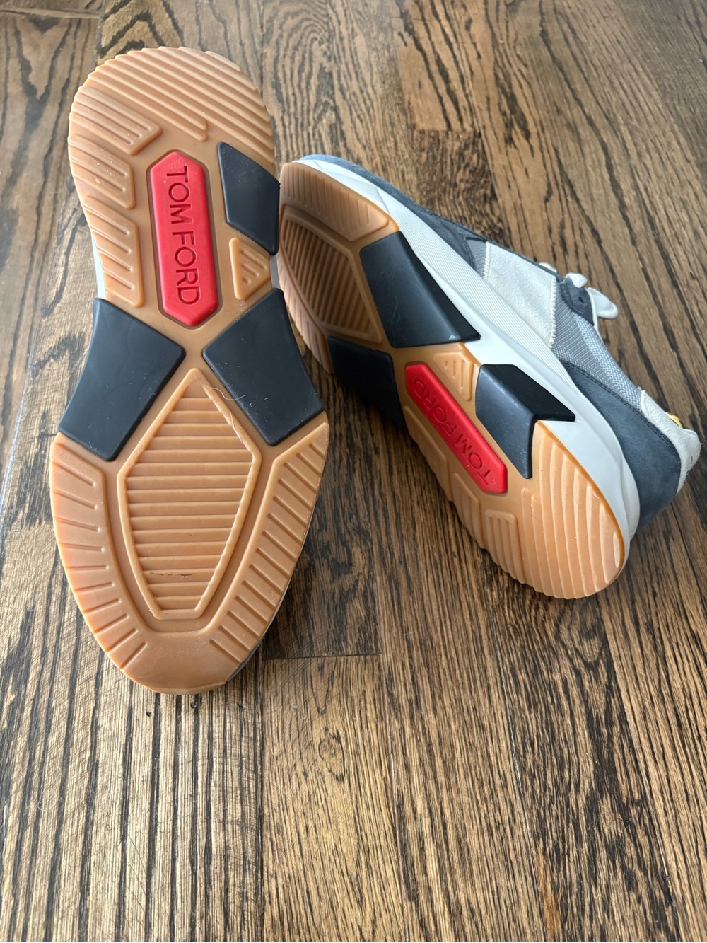 Tom Ford Men's Jaffa Blue and White Sneakers - Picture 5 of 5